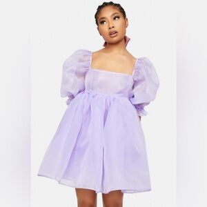 Selkie Puff Dress in Lilac